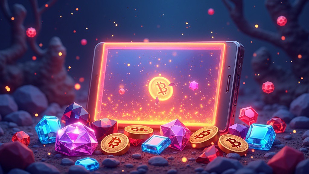 Image of a gem-themed slot game, Blasting Rubies Pokies.